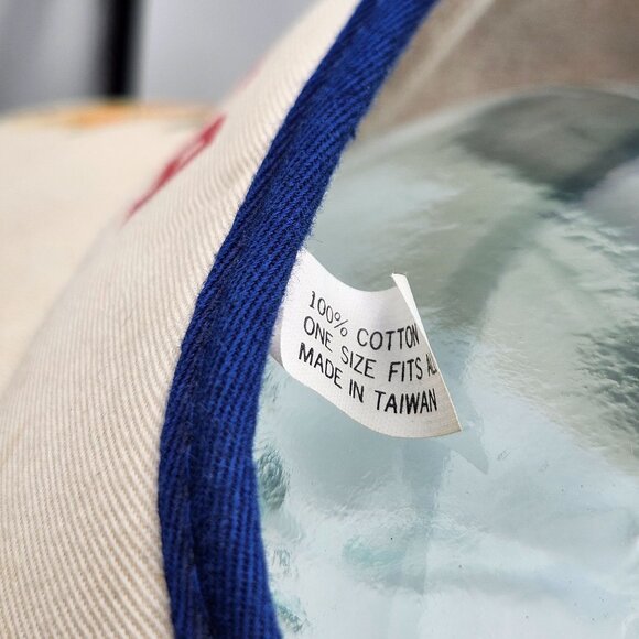 Vintage Great America Skyhawk Theme Park Visor Hat Beige Marriots Paramounts - Picture 7 of 8